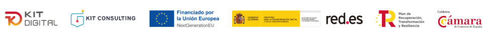 Programa Kit Digital · Financiado por la Unión Europea · Cámara de Comercio
