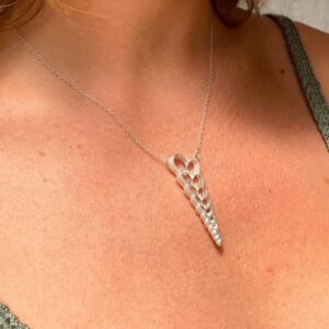 Colgante Caracola A La Mitad Plata