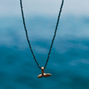 Colgante Cola De Ballena Oro Pirita