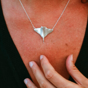 Colgante Mantarraya Pequeña Plata