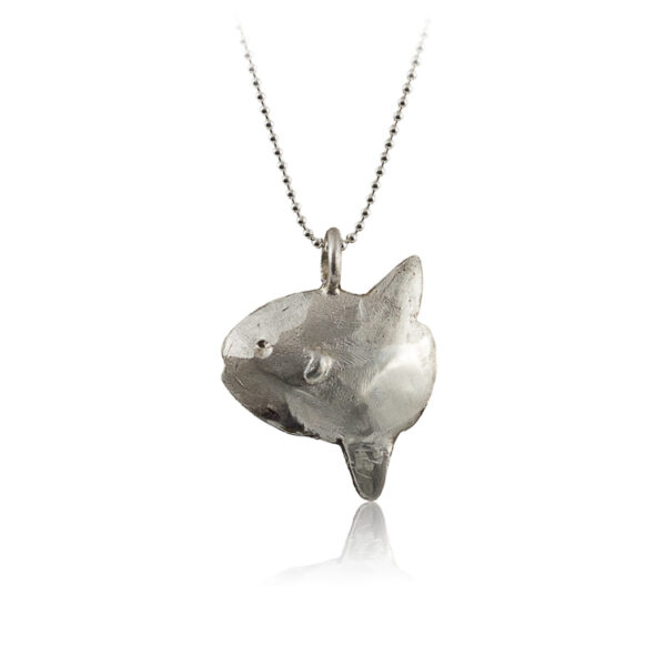 Colgante Pez Luna Plata