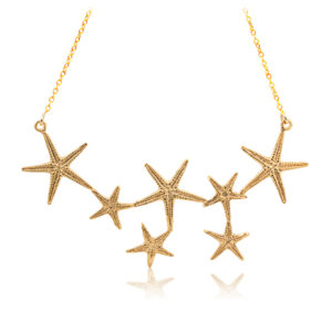 Gargantilla 7 Estrellas De Mar Oro