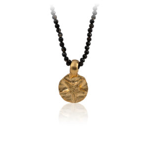 Medalla De Estrellas De Mar Piedras Oro