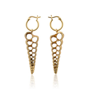 Pendientes Caracola Mitad Oro