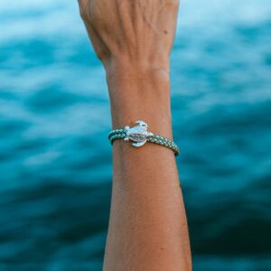 Pulsera Tortuga De Mar Plata