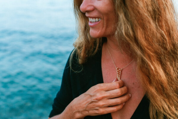 Colgante Caracola A La Mitad Oro