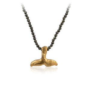 Colgante Cola De Ballena Oro Pirita