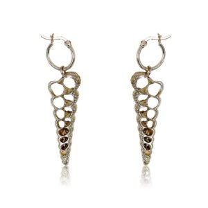 Pendientes Caracola Mitad Plata