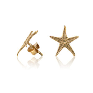 Pendientes Estrella Oro Perlas