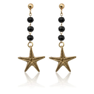 Pendientes Estrella De Mar Con Cristales Y Perla