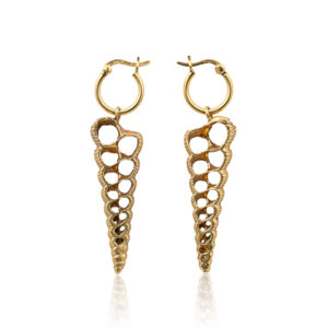 Pendientes Caracola Mitad Oro